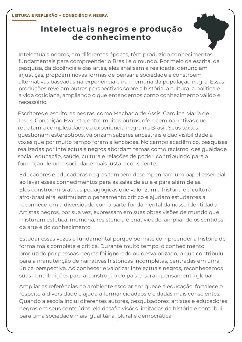 textos sobre consciencia negra do ensino médio exercício educativo página 9